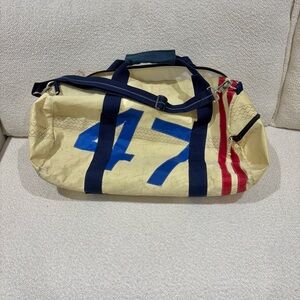 One of a kind Re-Sail recycled sail duffel